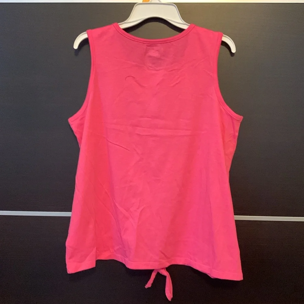 Justice Girls Pink “I Am More Than Enough” Glitter Graphic Tank Top - NWOT